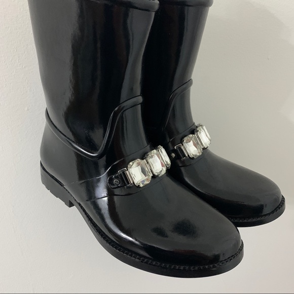 MICHAEL Michael Kors Leslie Rainboots size 7 black boots - Picture 7 of 8